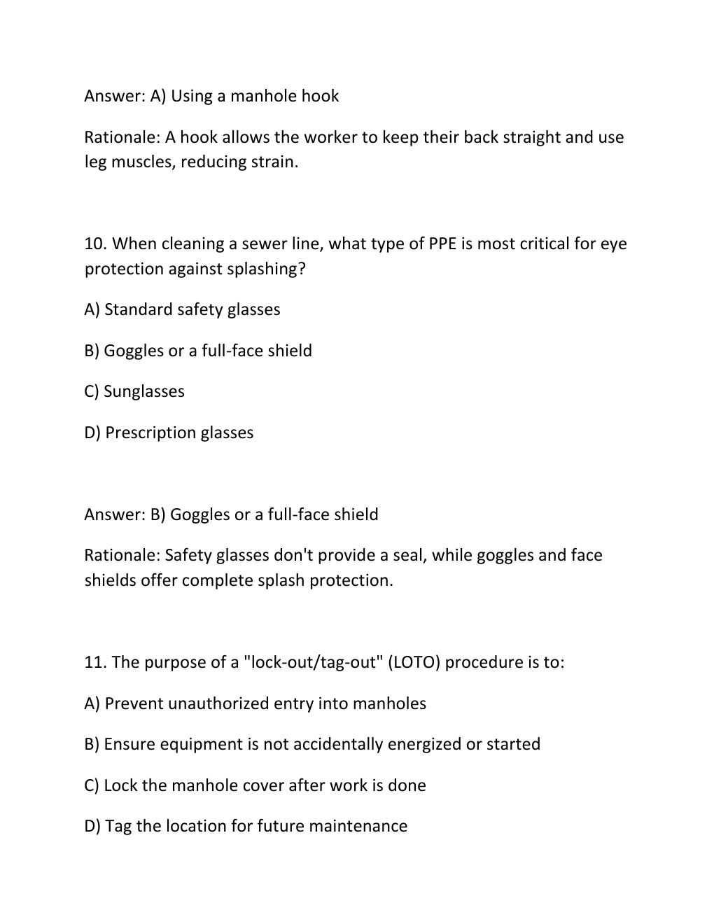 Preview page 6 of CWEA COLLECTION SYSTEMS MAINTENANCE GRADE 1 EXAM Complete Practice Test Bank