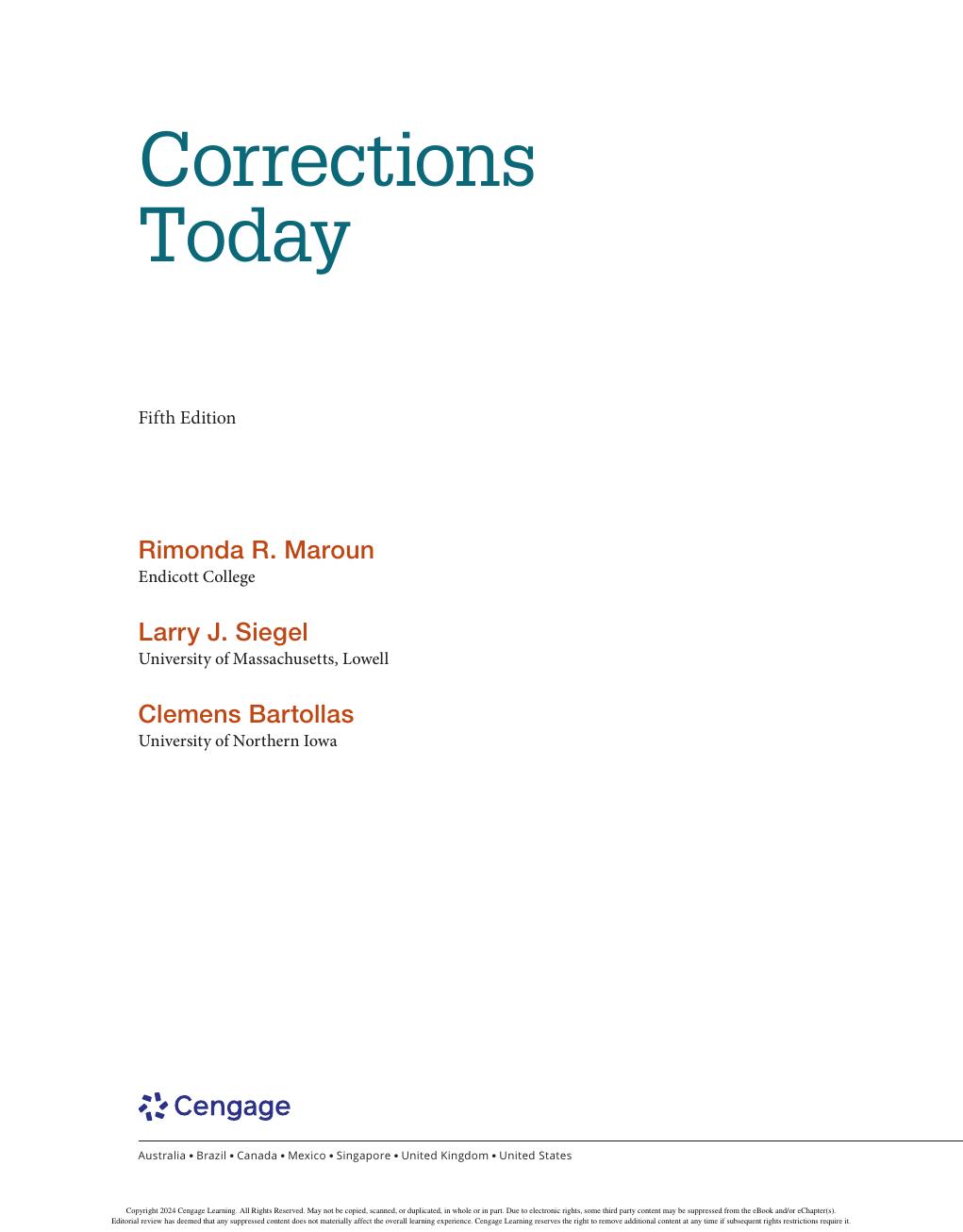 Preview page 2 of Corrections Today 5th Edition By Rimonda Maroun eBook