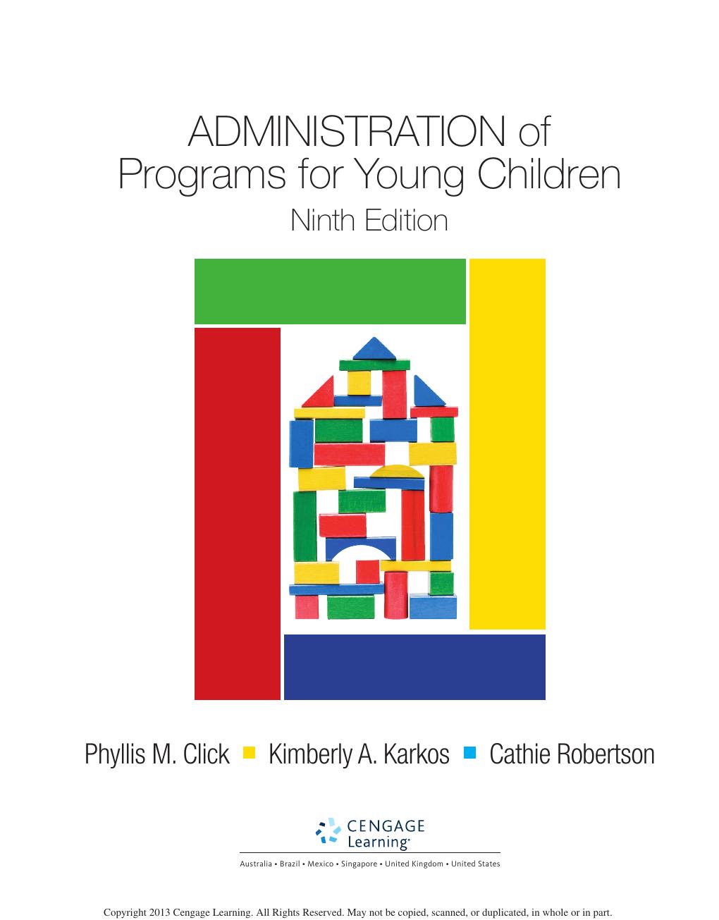 Preview page 5 of Administration of Programs for Young Children 9th  Edition By Phyllis Click