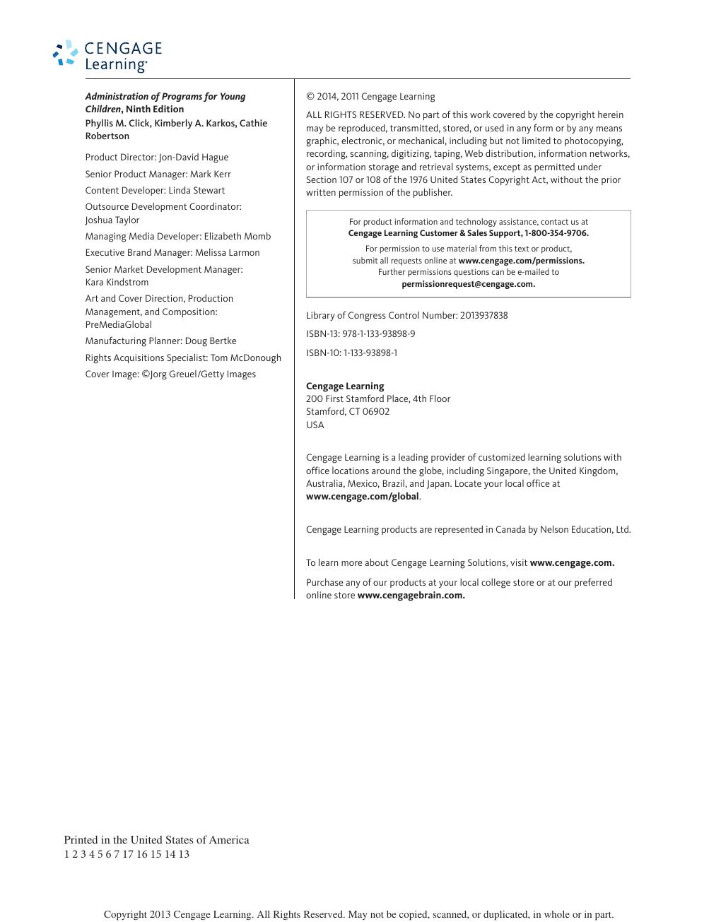 Preview page 7 of Administration of Programs for Young Children 9th  Edition By Phyllis Click