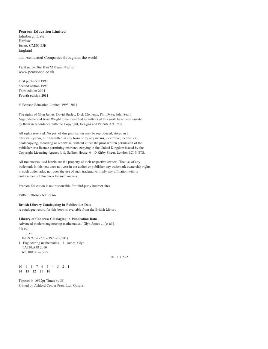 Preview page 5 of Advanced Modern Engineering Mathematics 4th  Edition By Glyn James