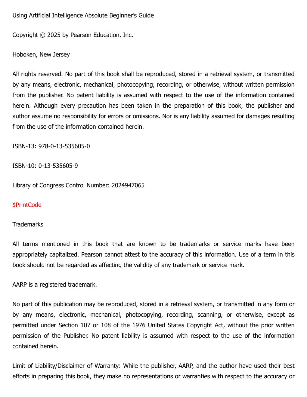 Preview page 6 of (EPUB) eBook Using Artificial Intelligence Absolute Beginner’s Guide 1st Edition By Michael Miller