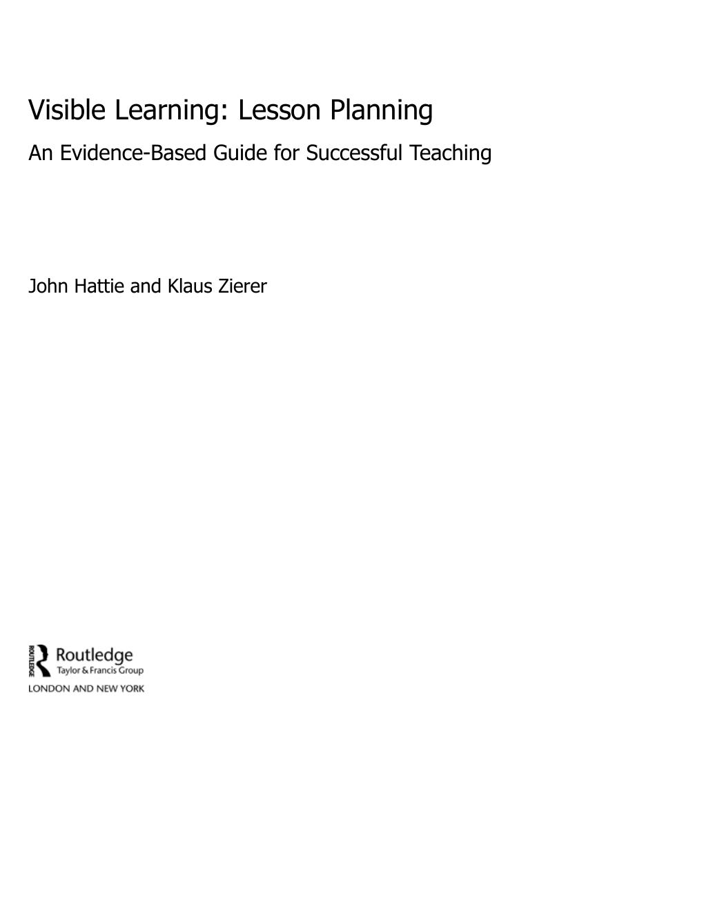 Preview page 4 of (EPUB) eBook Visible Learning Lesson Planning An Evidence-Based Guide for Successful Teaching 1st Edition By John Hattie