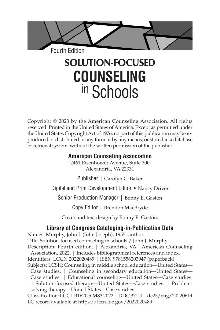 Preview page 4 of Solution-Focused Counseling in Schools 4th Edition By John Murphy eBook