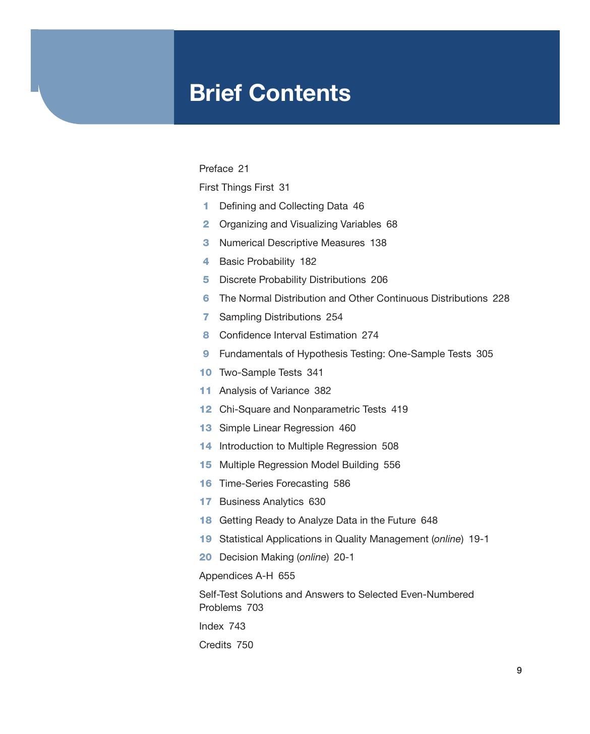 Preview page 10 of Statistics for Managers Using Microsoft Excel 9th Global Edition By Kathryn Szabat, David Levine, David Stephan eBook