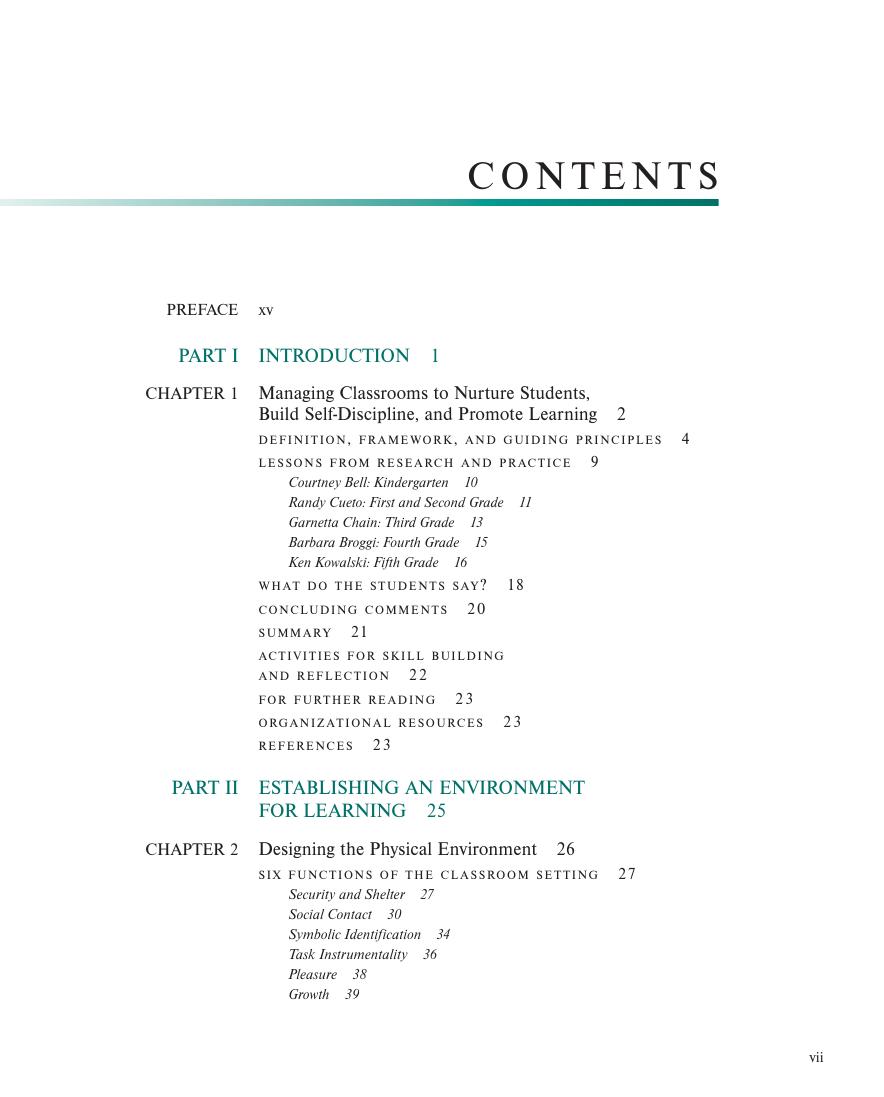 Preview page 8 of (ISE) eBook Elementary Classroom Management Lessons from Research and Practice 8th Edition By Carol Simon Weinstein