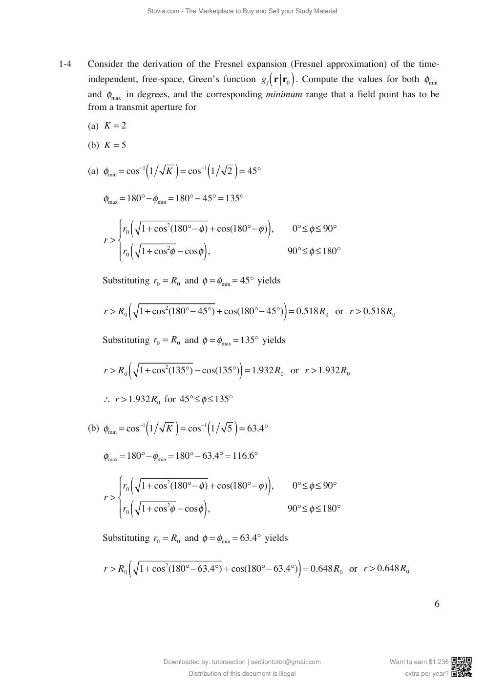 Preview page 7 of SOLUTIONS  MANUAL for An Introduction to  Sonar Systems  Engineering, 2e  by Lawrence J.  Ziomek  (All Chapters)
