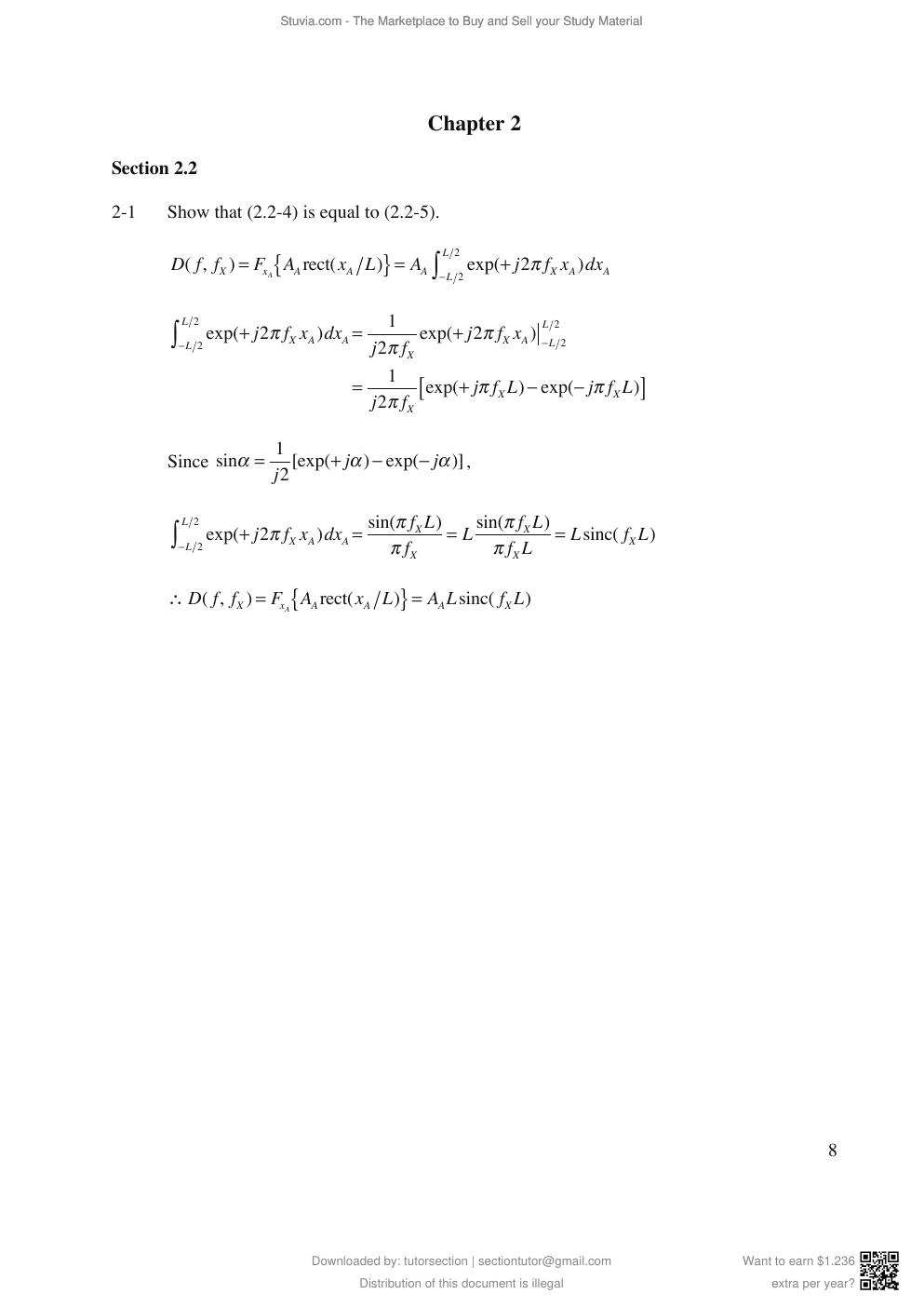 Preview page 9 of SOLUTIONS  MANUAL for An Introduction to  Sonar Systems  Engineering, 2e  by Lawrence J.  Ziomek  (All Chapters)