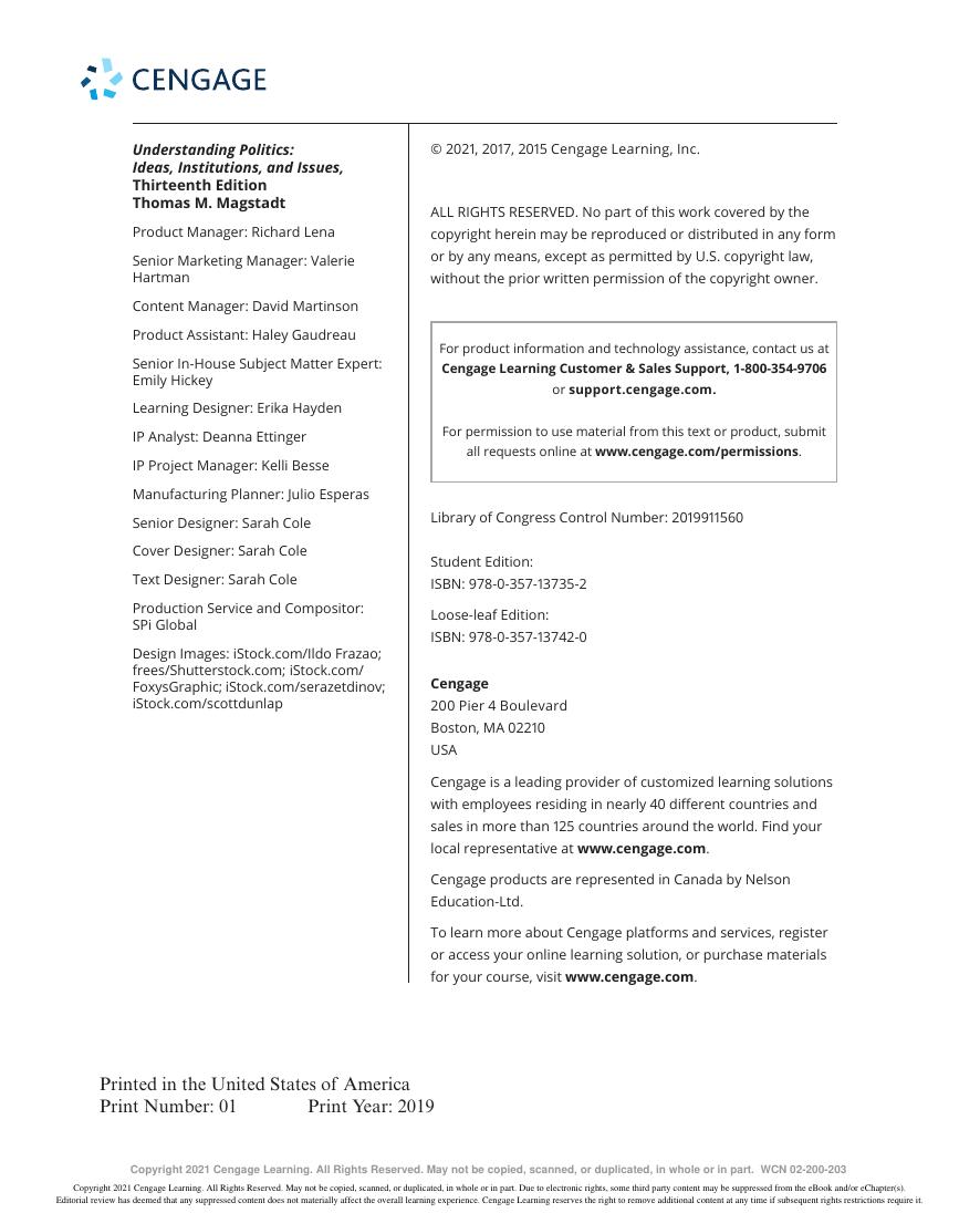 Preview page 4 of Understanding Politics Ideas Institutions and Issues 13th Edition By Thomas Magstadt