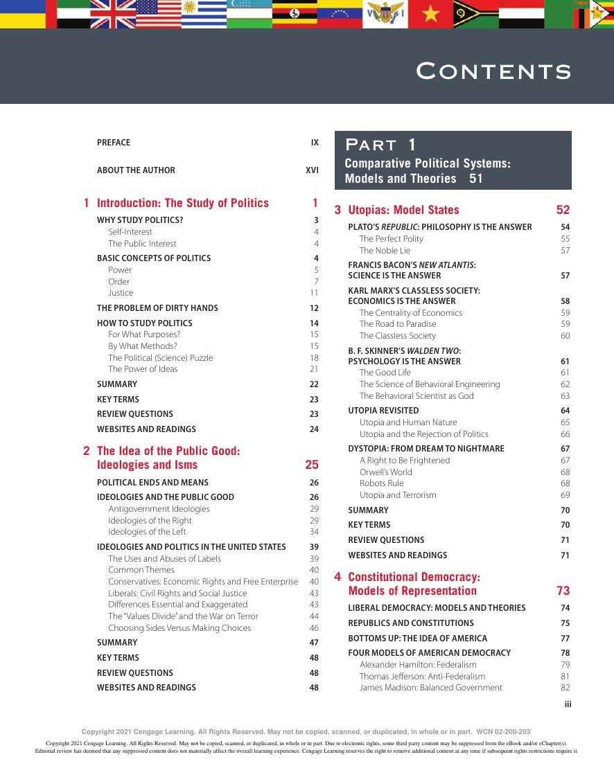 Preview page 5 of Understanding Politics Ideas Institutions and Issues 13th Edition By Thomas Magstadt