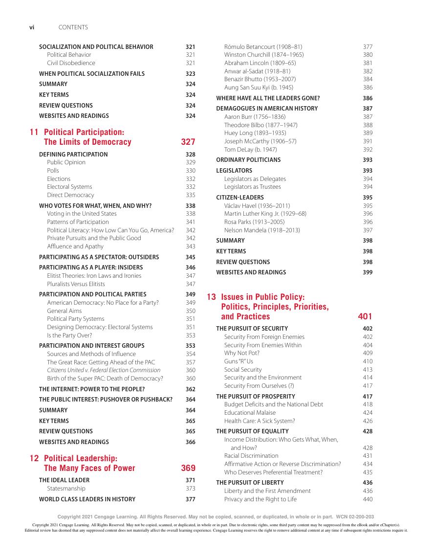Preview page 8 of Understanding Politics Ideas Institutions and Issues 13th Edition By Thomas Magstadt