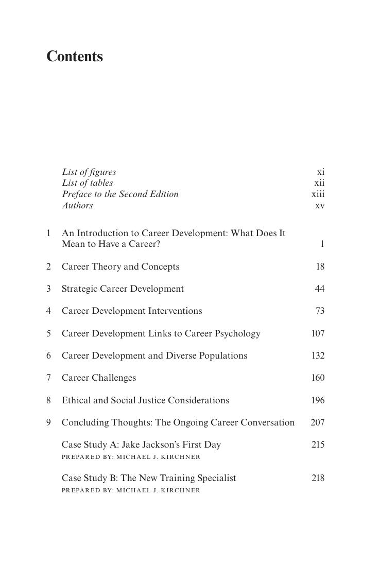 Preview page 10 of eBook Career Development A Human Resource Development Perspective 2nd Edition By Kimberly McDonald, Linda Hite
