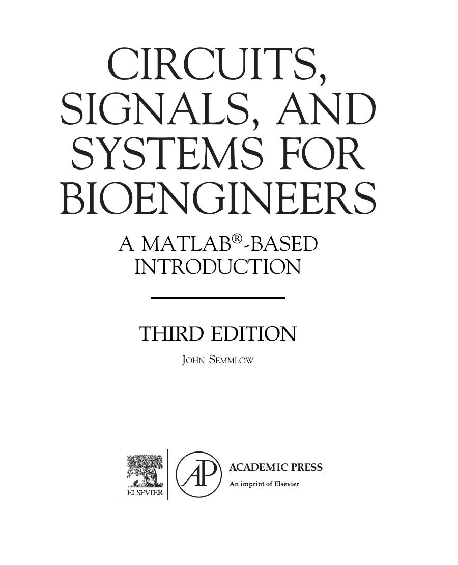 Preview page 3 of eBook Circuits, Signals and Systems for Bioengineers 3rd Edition By John Semmlow
