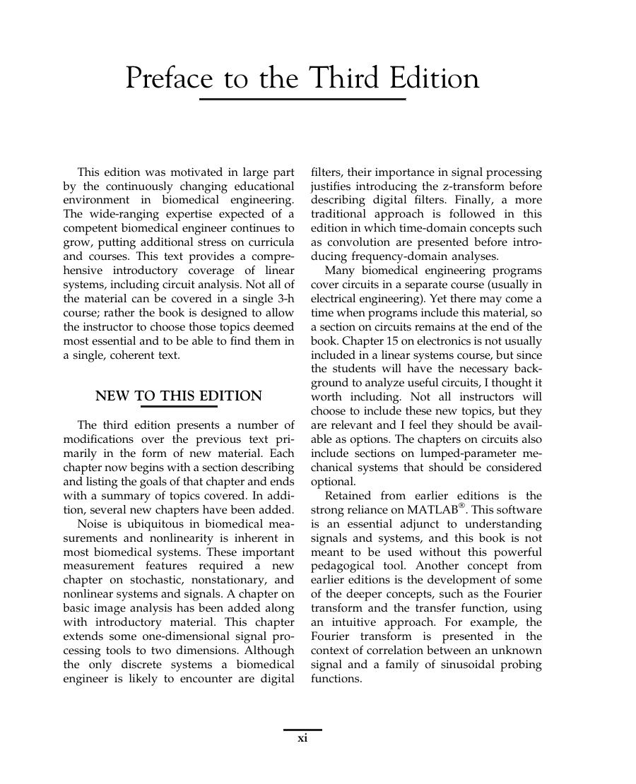 Preview page 6 of eBook Circuits, Signals and Systems for Bioengineers 3rd Edition By John Semmlow
