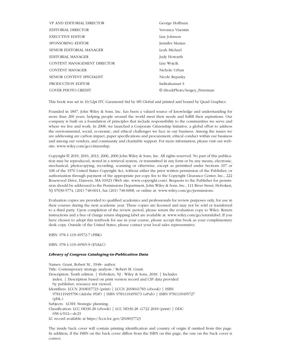 Preview page 6 of eBook Contemporary Strategy Analysis 10th Edition By Robert Grant