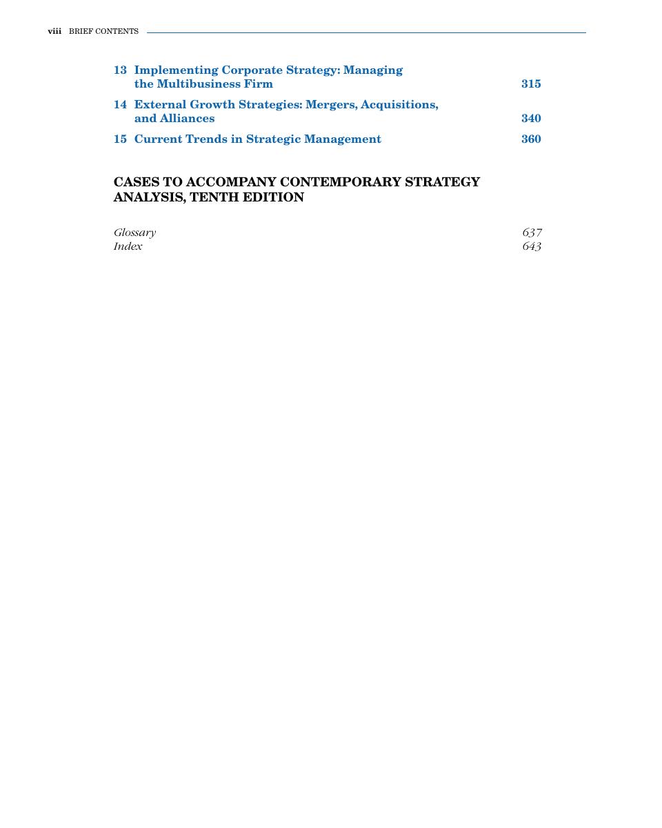 Preview page 10 of eBook Contemporary Strategy Analysis 10th Edition By Robert Grant