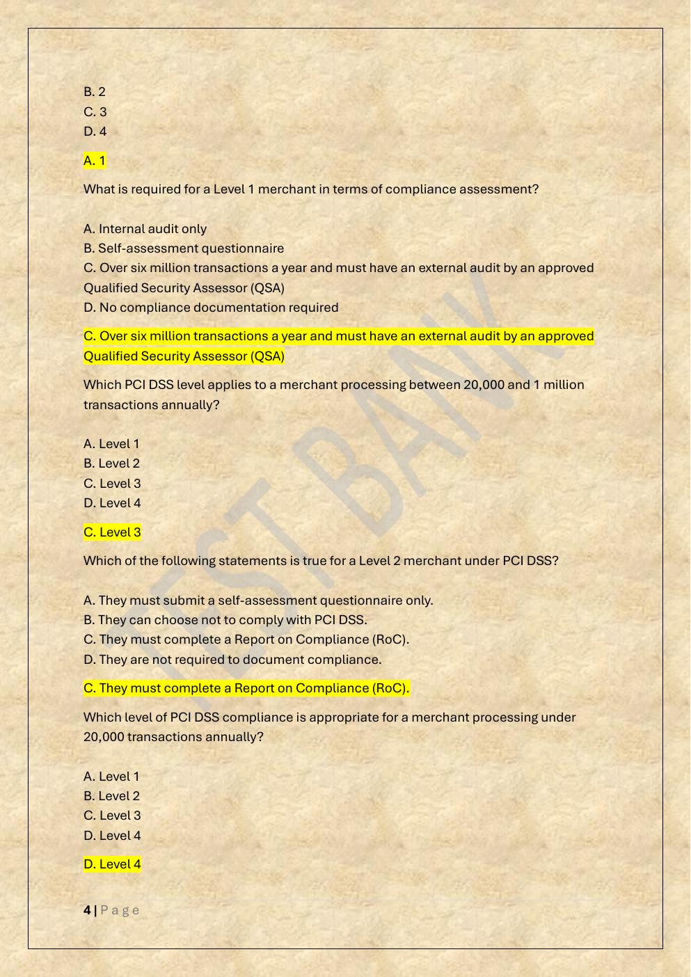 Preview page 4 of COMPTIA PENTEST+ EXAM TEST BANK 3