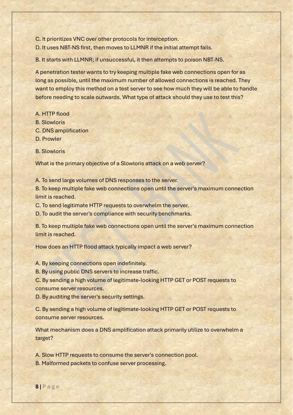 Preview page 8 of COMPTIA PENTEST+ EXAM TEST BANK 2