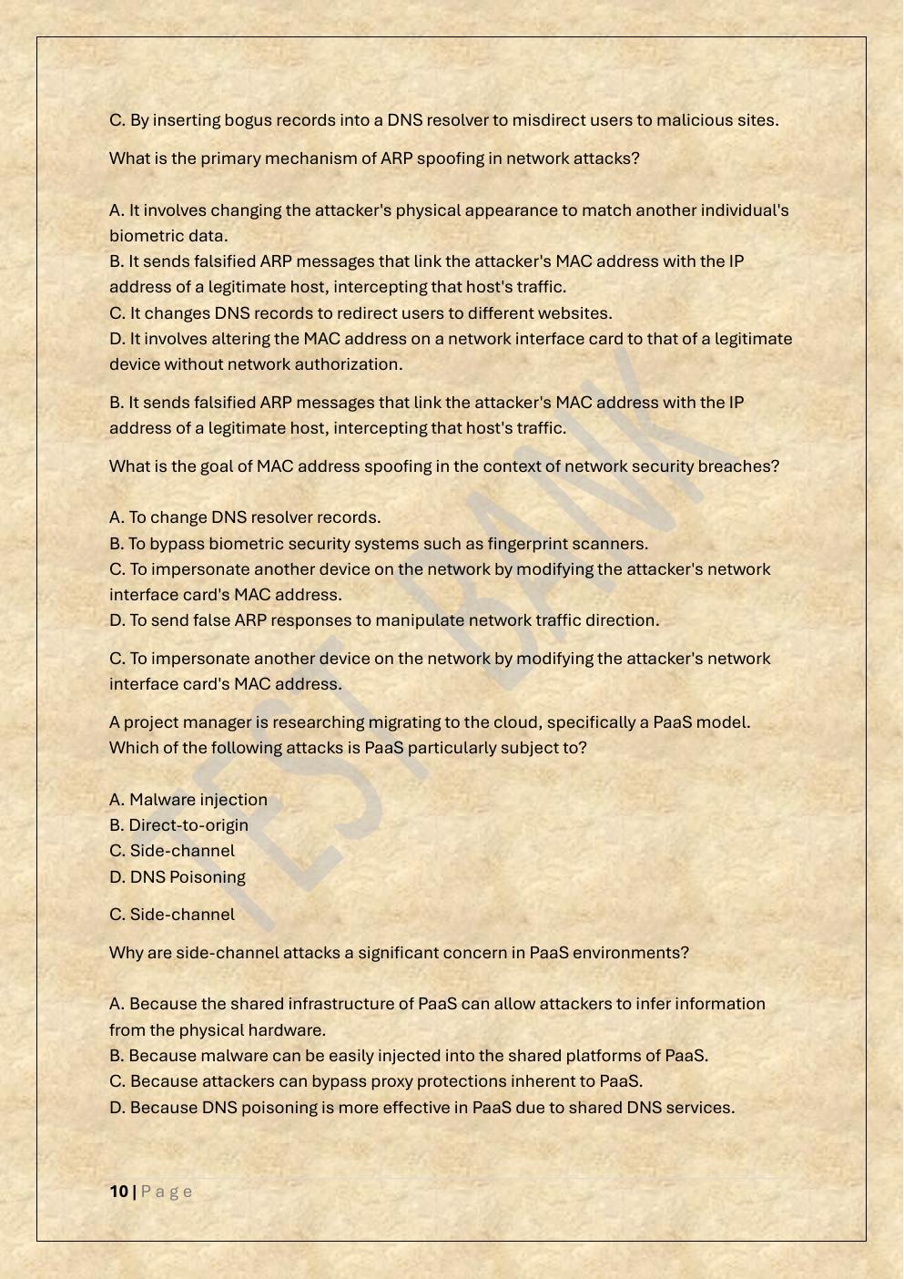 Preview page 10 of COMPTIA PENTEST+ EXAM TEST BANK 2