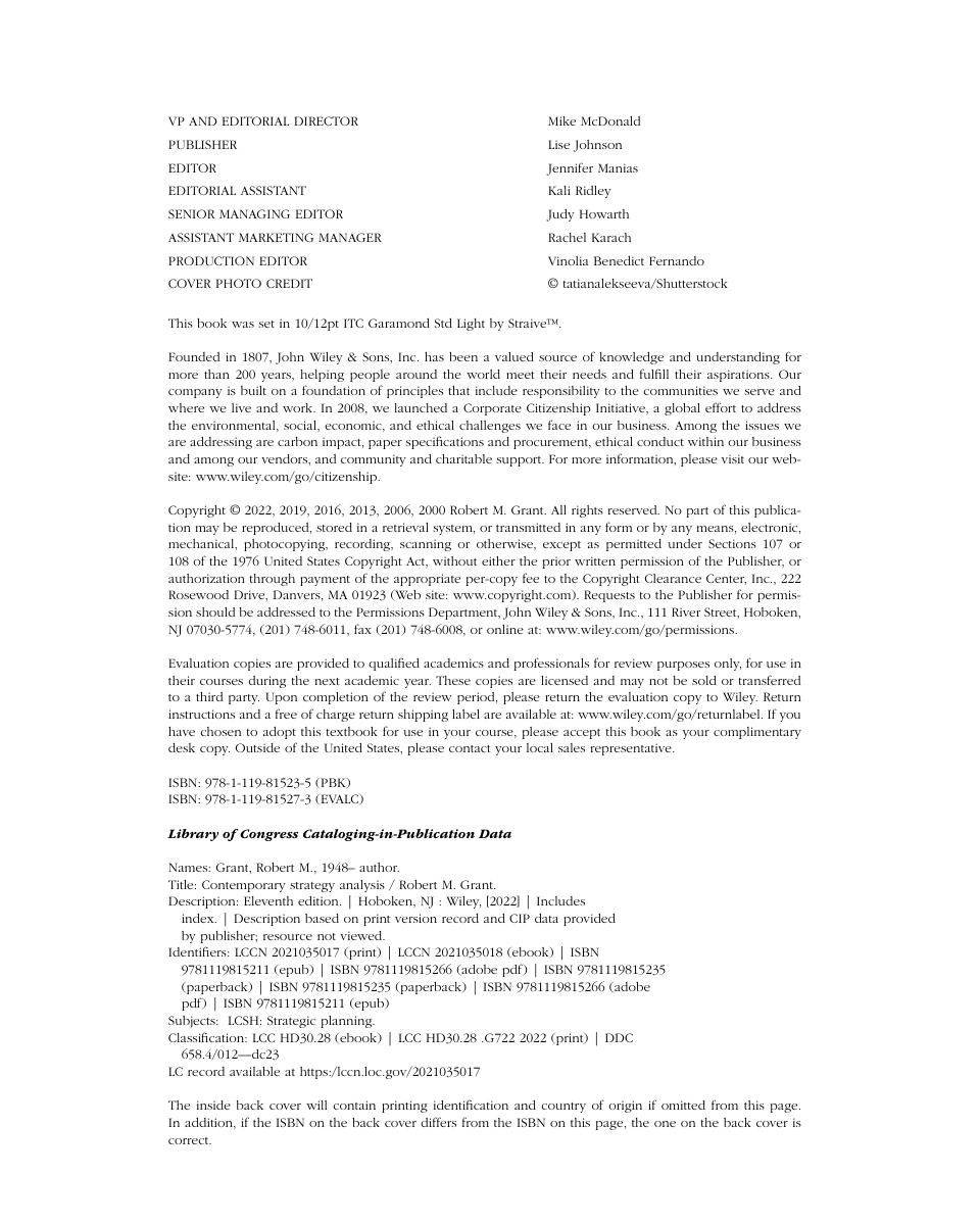 Preview page 6 of eBook Contemporary Strategy Analysis 11th Edition By Robert Grant