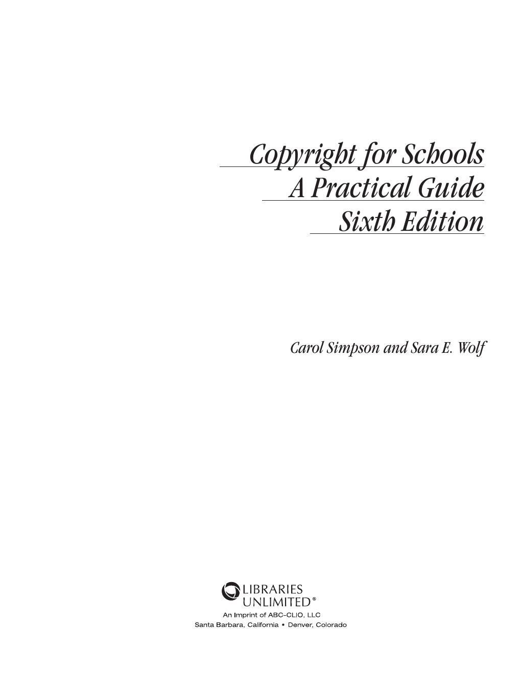 Preview page 4 of eBook Copyright for Schools A Practical Guide 6th Edition By Carol Simpson, Sara Wolf