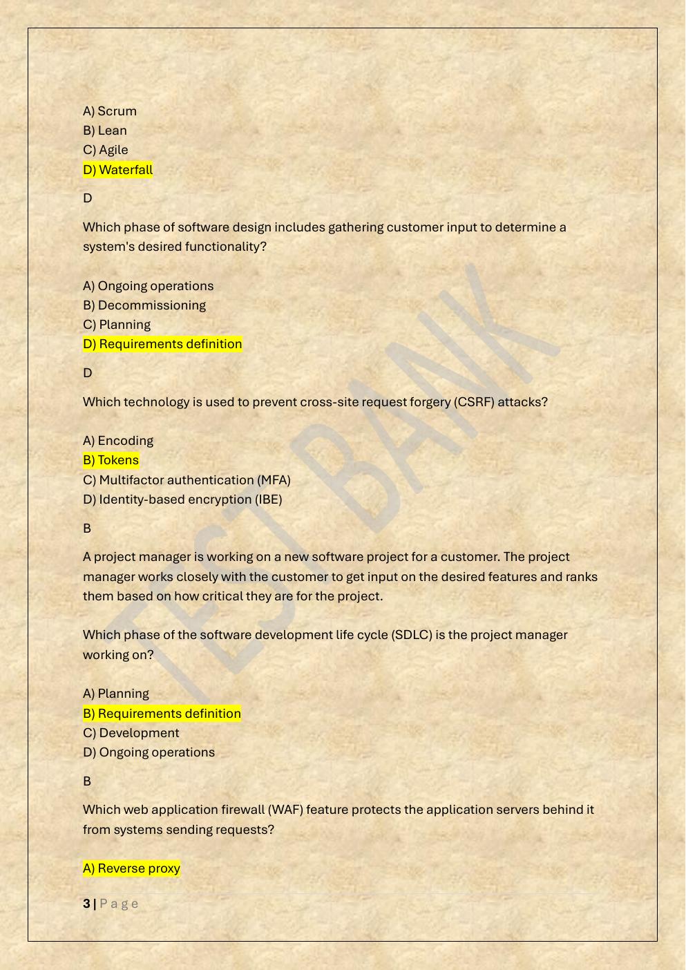 Preview page 3 of MANAGING CLOUD SECURITY D320 OA AND  PA TEST BANK 1 /WGU D320 MANAGING  CLOUD SECURITY EXAM