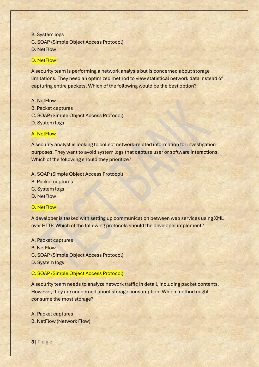 Preview page 3 of D488 CYBERSECURITY ARCHITECTURE AND  ENGINEERING OA TEST BANK 1/WGU D488  OBJECTIVE ASSESSMENT EXAM