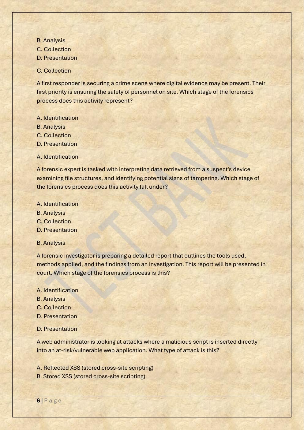 Preview page 6 of D488 CYBERSECURITY ARCHITECTURE AND  ENGINEERING OA TEST BANK 1/WGU D488  OBJECTIVE ASSESSMENT EXAM