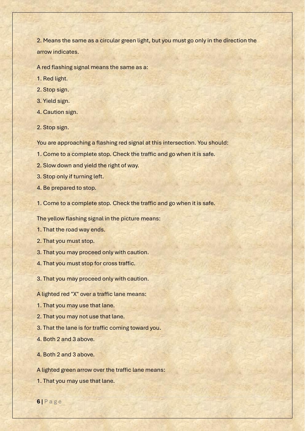 Preview page 6 of HAWAII DRIVERS PERMIT TEST EXAM