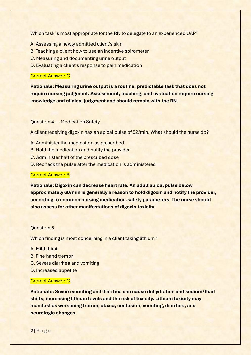Preview page 2 of NSG 4800 COMPS EXAM