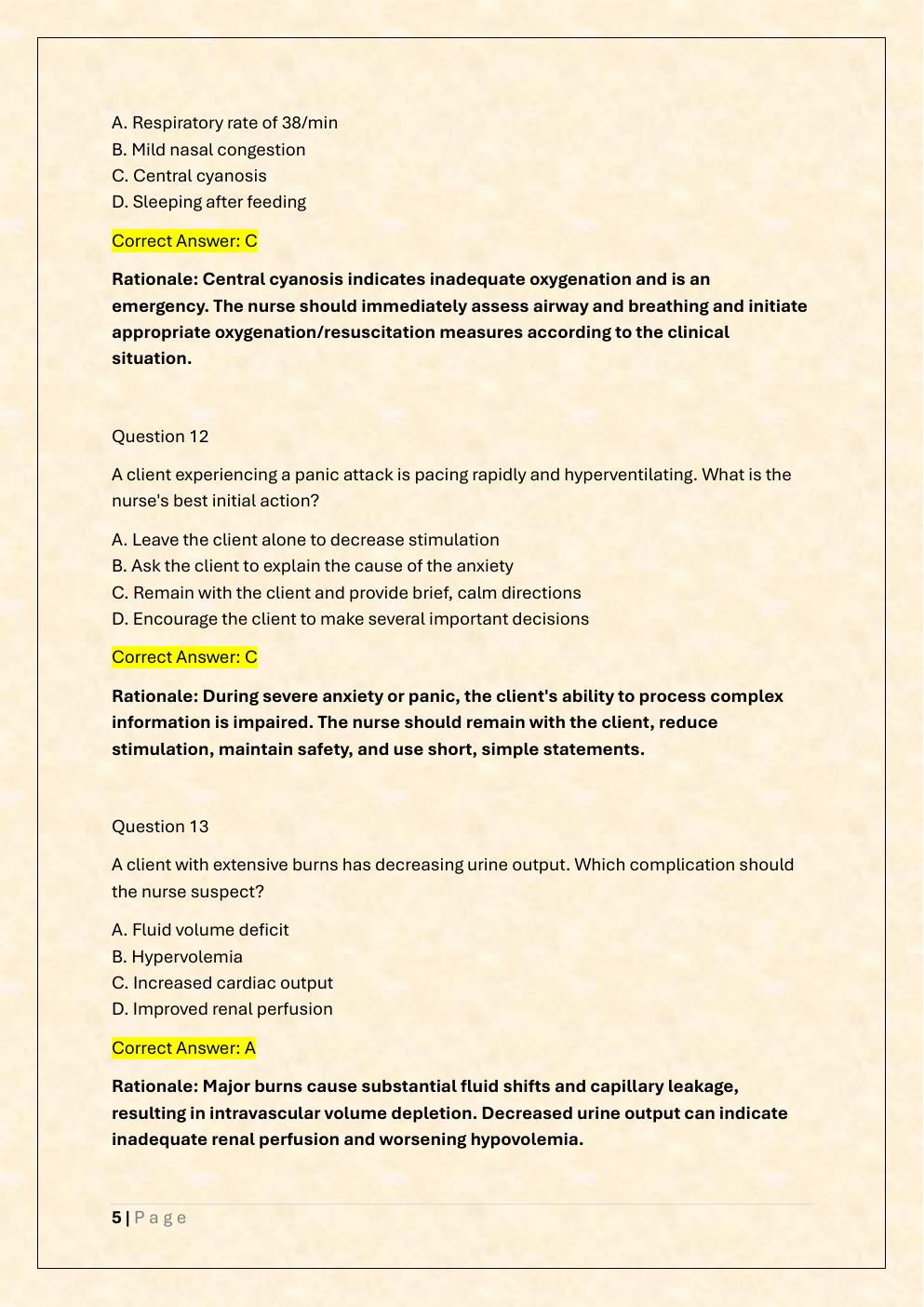 Preview page 5 of NSG 4800 COMPS EXAM