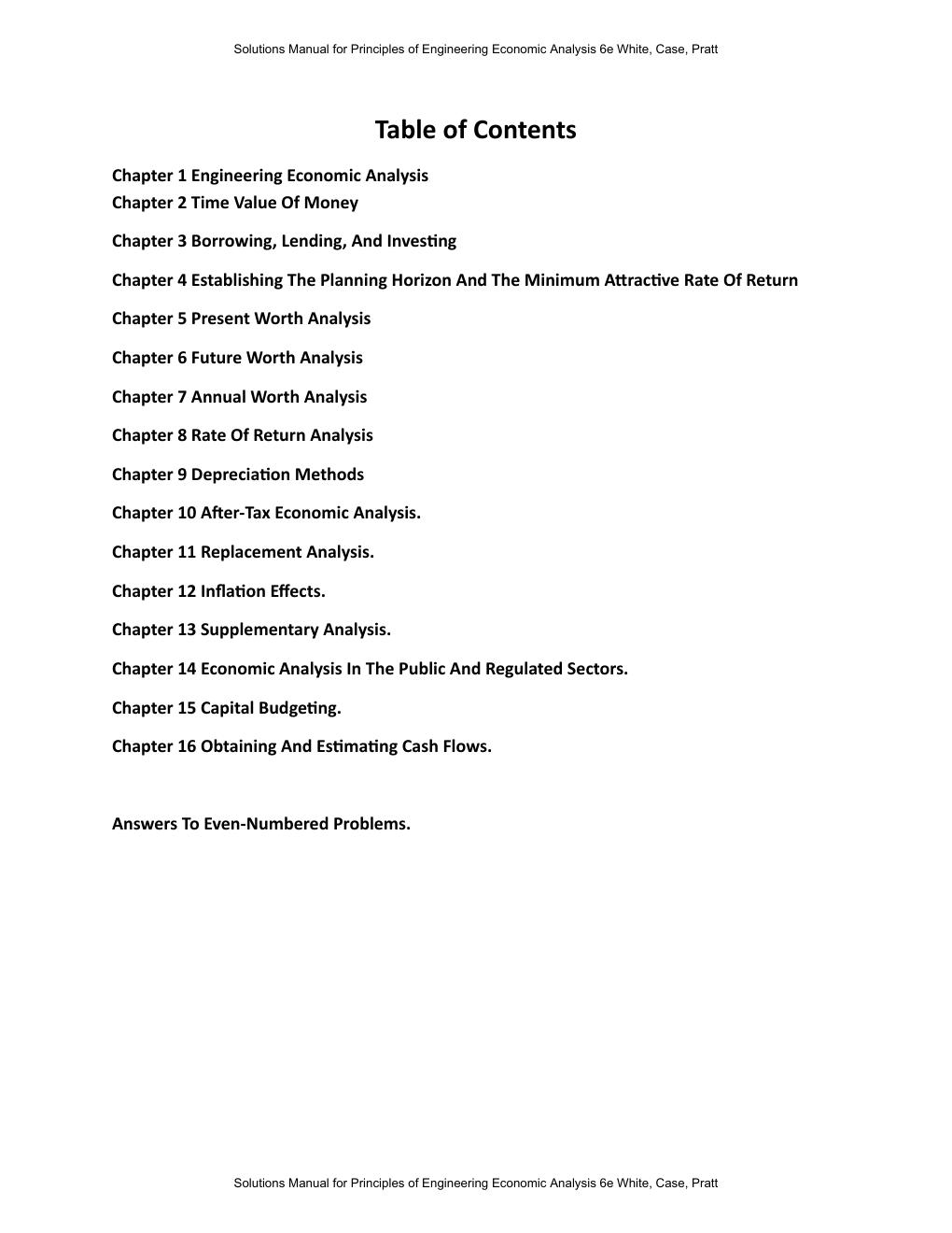 Preview page 4 of Principles of Engineering Economic Analysis 6th Edition By John White, Kenneth Case , David Pratt | Solutions Manual