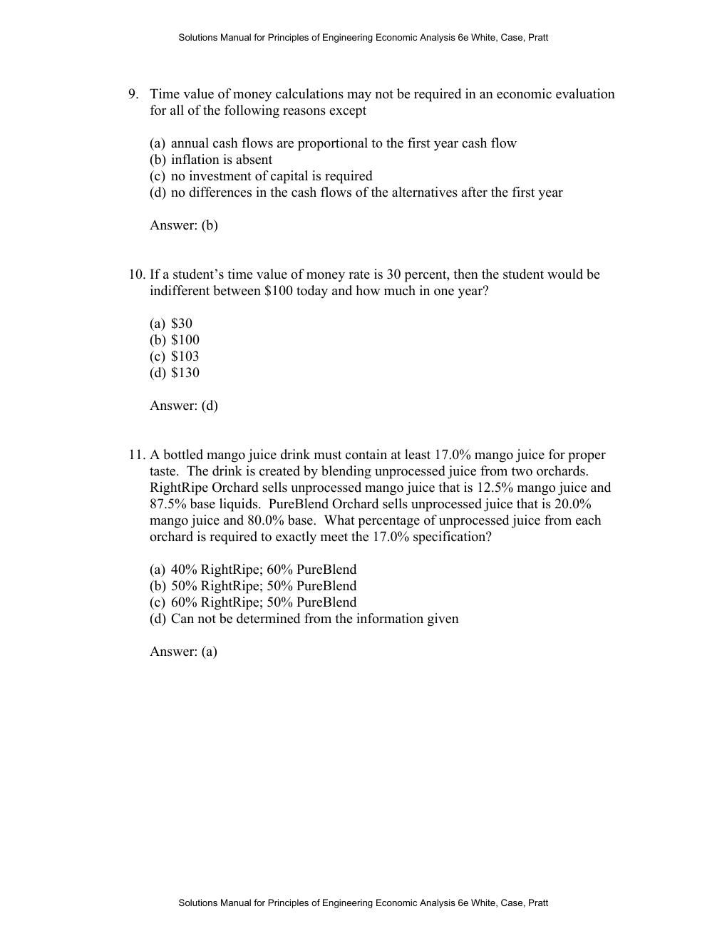 Preview page 7 of Principles of Engineering Economic Analysis 6th Edition By John White, Kenneth Case , David Pratt | Solutions Manual