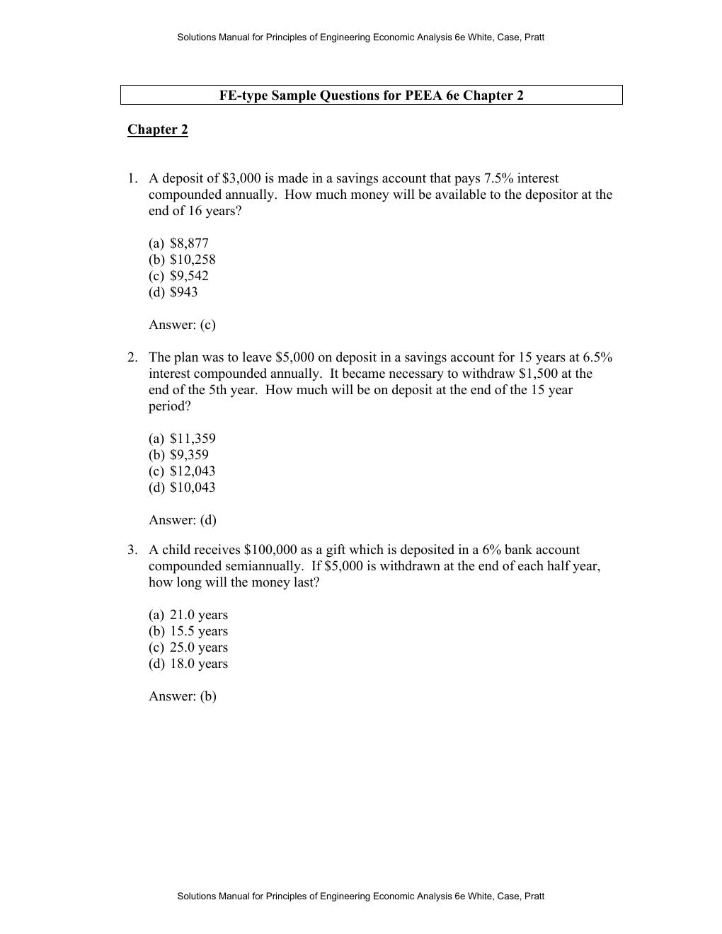 Preview page 9 of Principles of Engineering Economic Analysis 6th Edition By John White, Kenneth Case , David Pratt | Solutions Manual