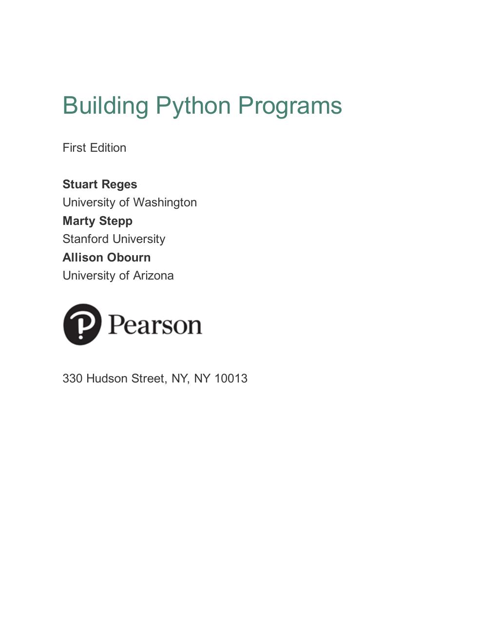 Preview page 3 of Building Python Programs 1st Edition By Stuart Reges, Marty Stepp, Allison Obourn
