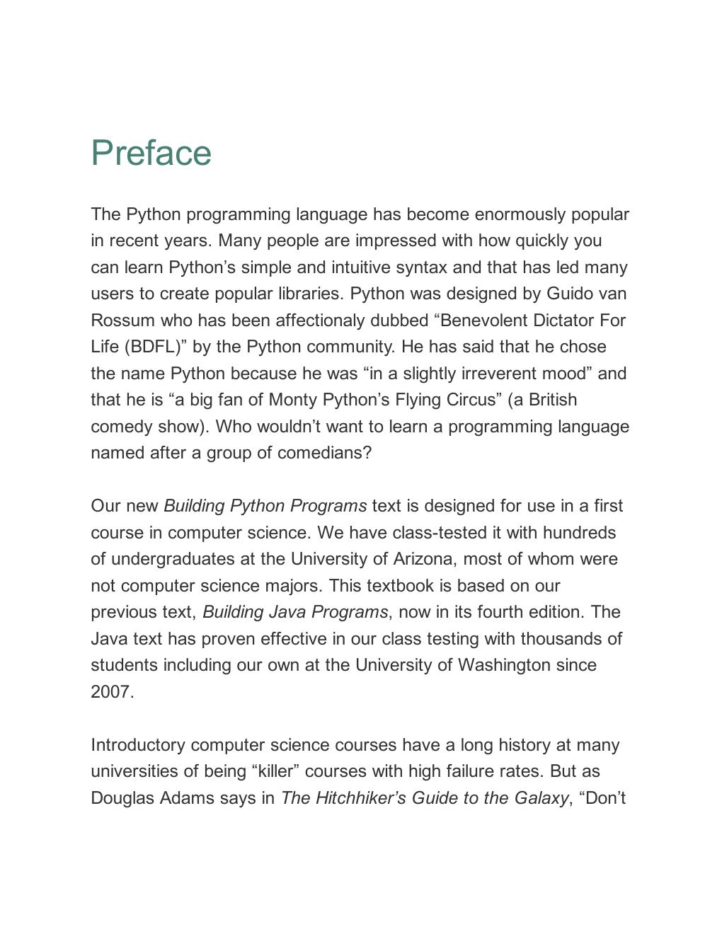 Preview page 8 of Building Python Programs 1st Edition By Stuart Reges, Marty Stepp, Allison Obourn