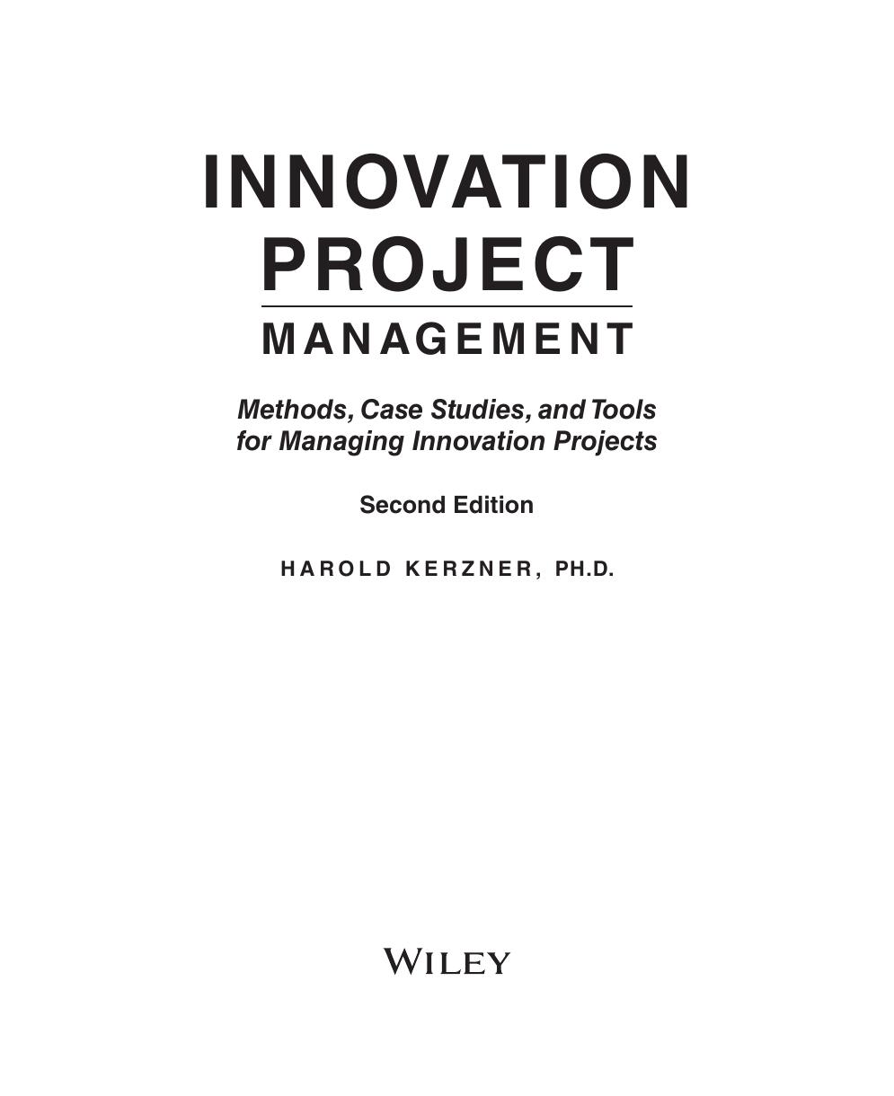 Preview page 4 of Innovation Project Management Methods, Case Studies, and Tools for Managing Innovation Projects 2nd Edition By Harold Ke