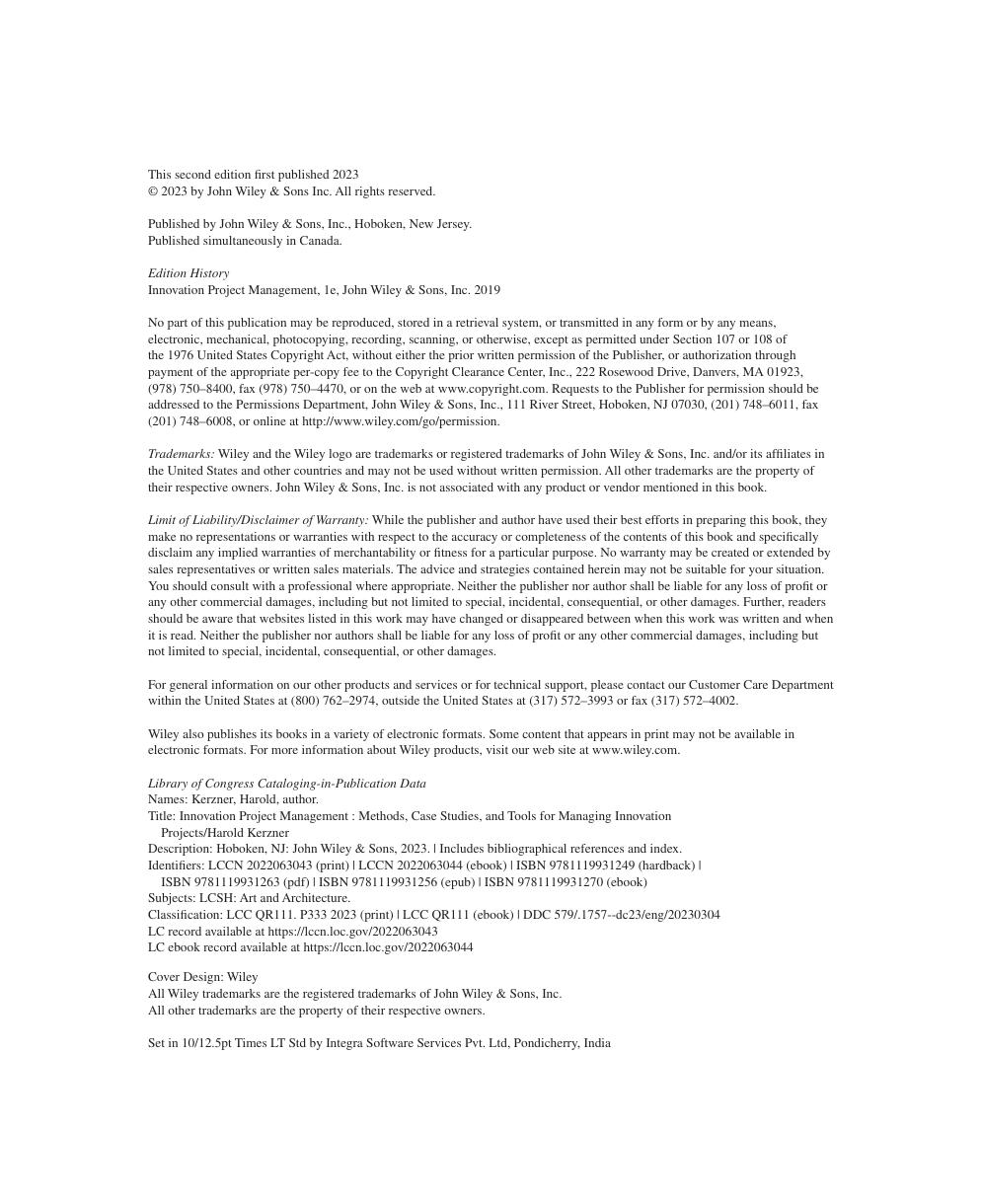 Preview page 5 of Innovation Project Management Methods, Case Studies, and Tools for Managing Innovation Projects 2nd Edition By Harold Ke