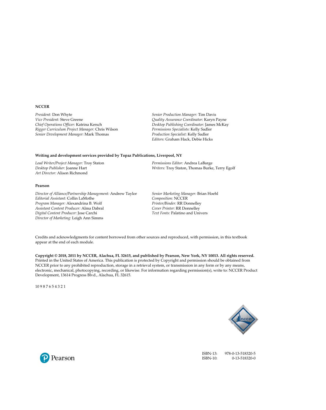Preview page 3 of Intermediate Rigger Trainee Guide 3rd Edition By NCCER eBook PDF