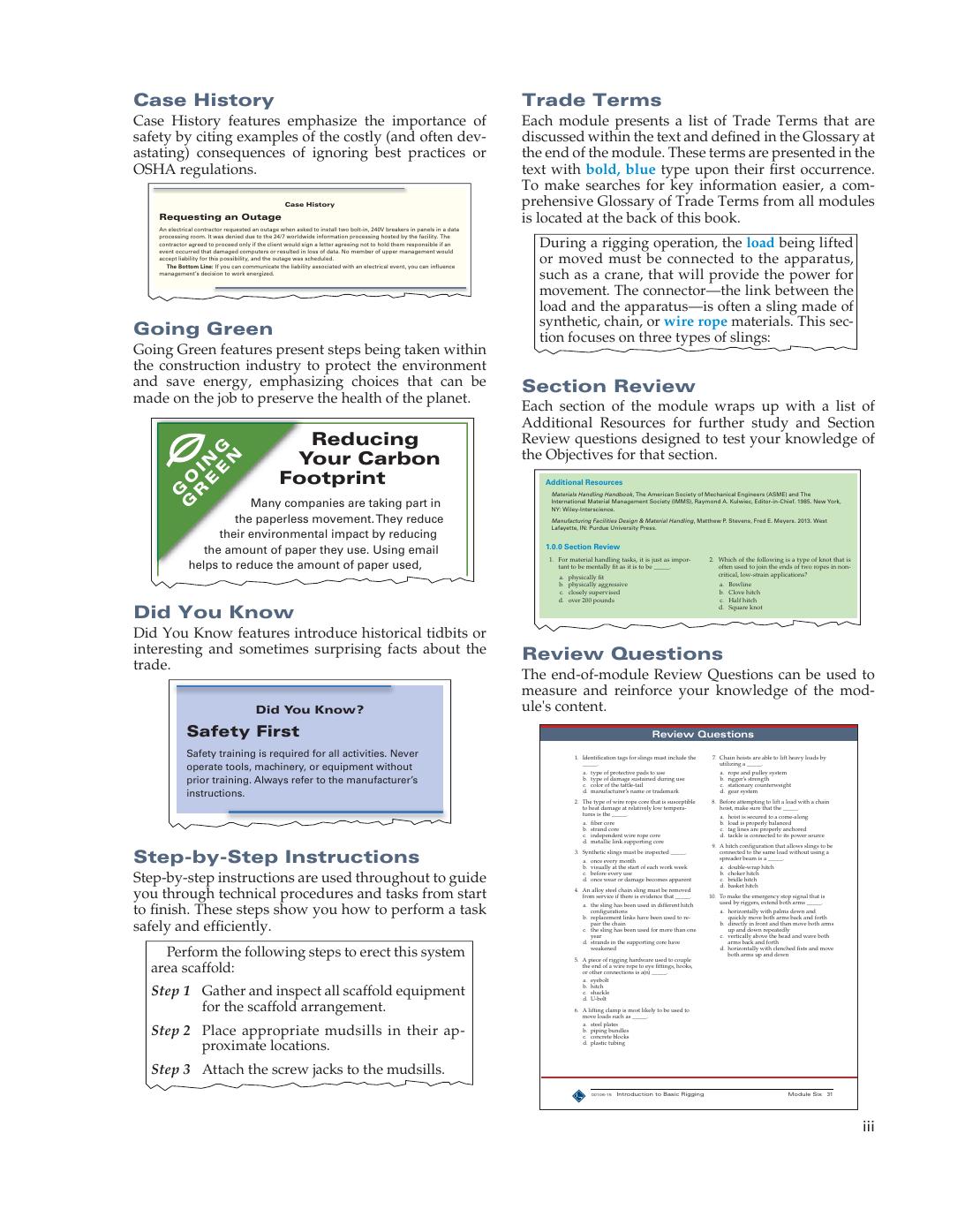 Preview page 6 of Intermediate Rigger Trainee Guide 3rd Edition By NCCER eBook PDF
