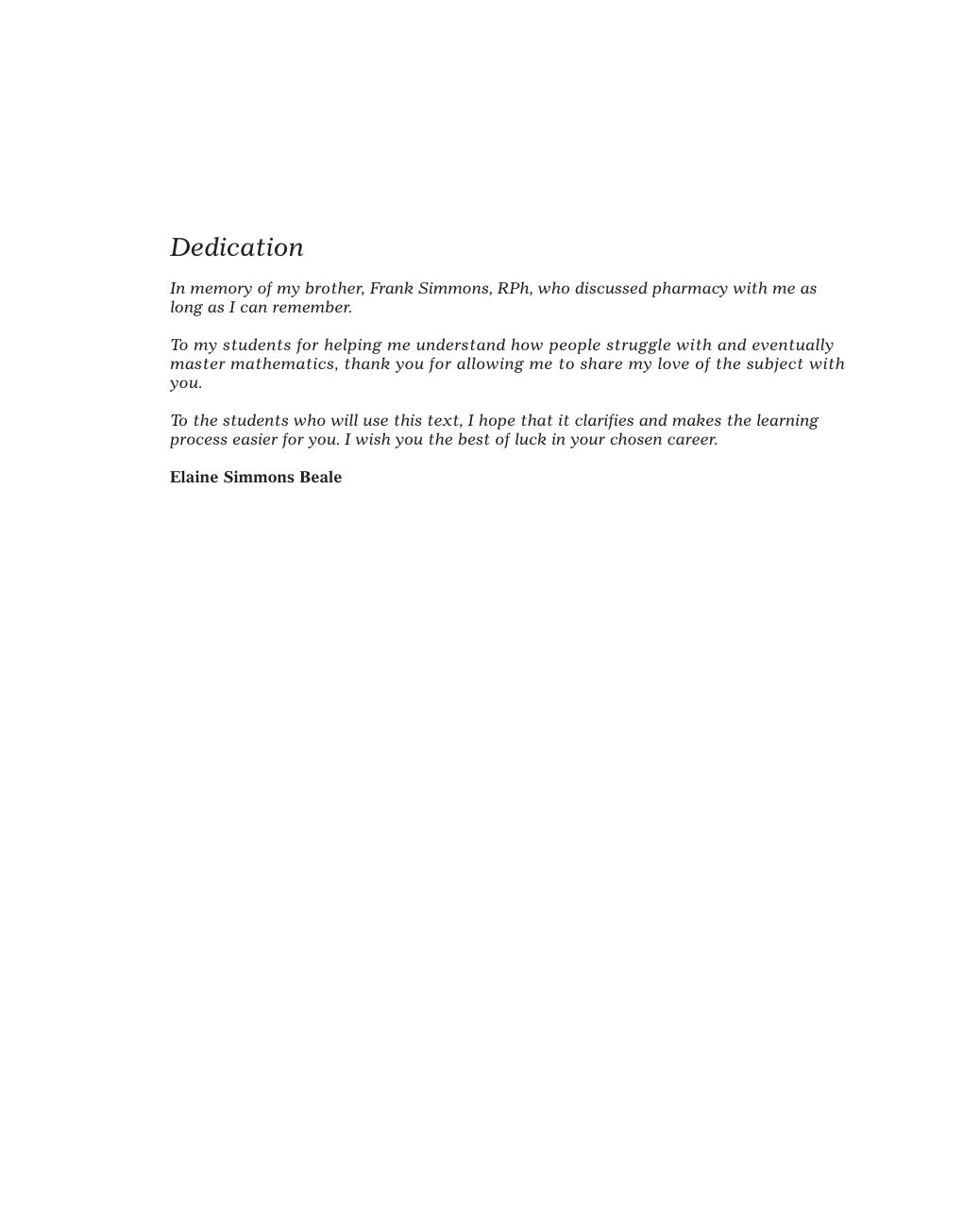 Preview page 7 of Math Calculations for Pharmacy Technicians 4th Edition By Elaine Beale eBook PDF