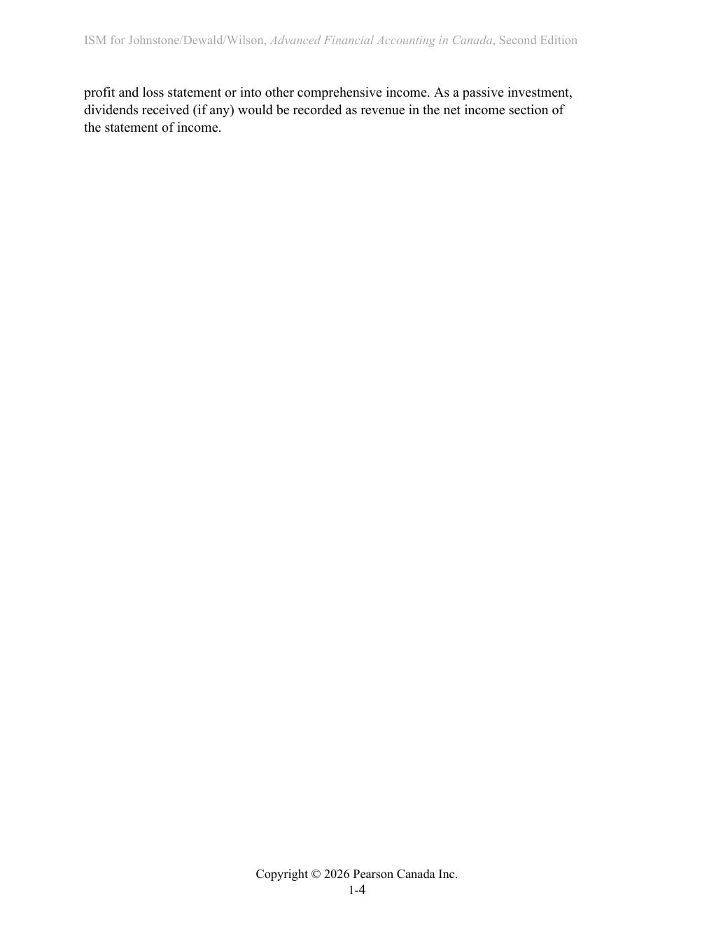 Preview page 4 of Solutions Advanced Financial Accounting in Canada 2nd Edition Johnstone