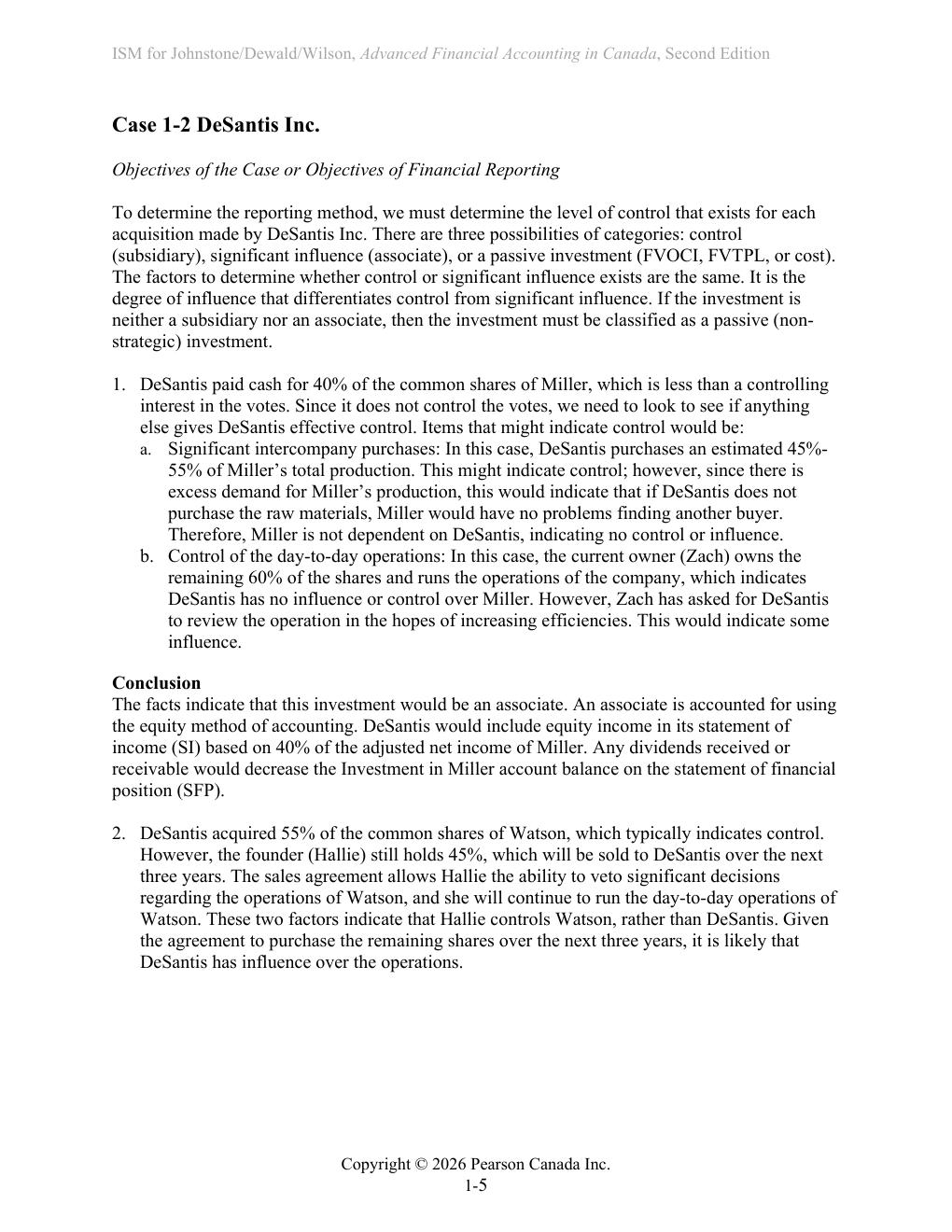 Preview page 5 of Solutions Advanced Financial Accounting in Canada 2nd Edition Johnstone