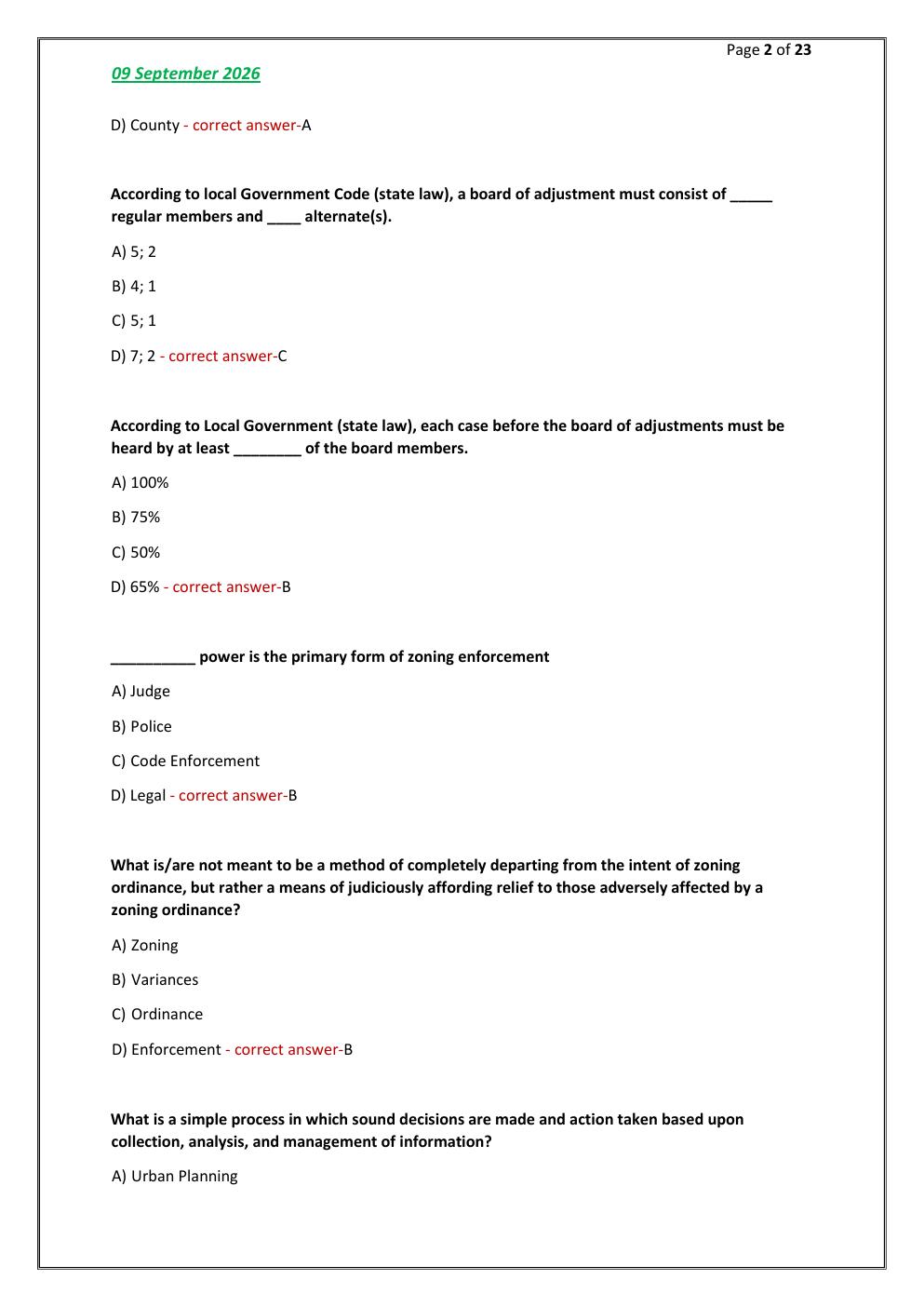 Preview page 2 of Basic Code Enforcement TEEX & TDLR EXAM 2026/2027  LATEST EXAM TEST UNDER NEW GUIDELINE 150 QUESTIONS  AND CORRECT ANSWE