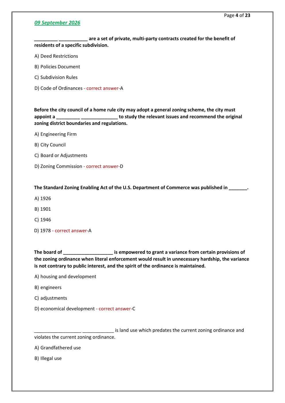 Preview page 4 of Basic Code Enforcement TEEX & TDLR EXAM 2026/2027  LATEST EXAM TEST UNDER NEW GUIDELINE 150 QUESTIONS  AND CORRECT ANSWE