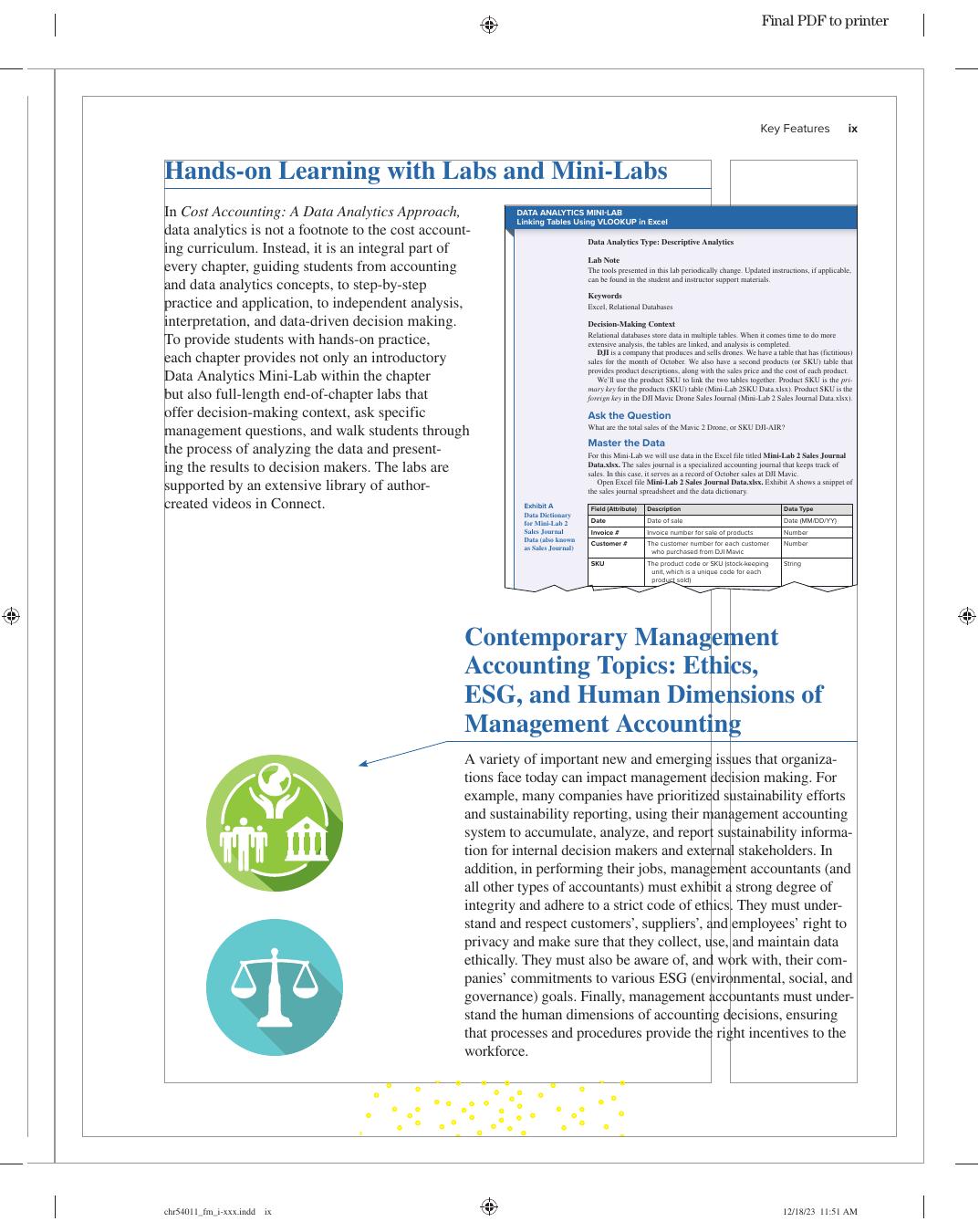 Preview page 10 of eBook Cost Accounting A Data Analytics Approach (2024 Release) By Margaret Christ