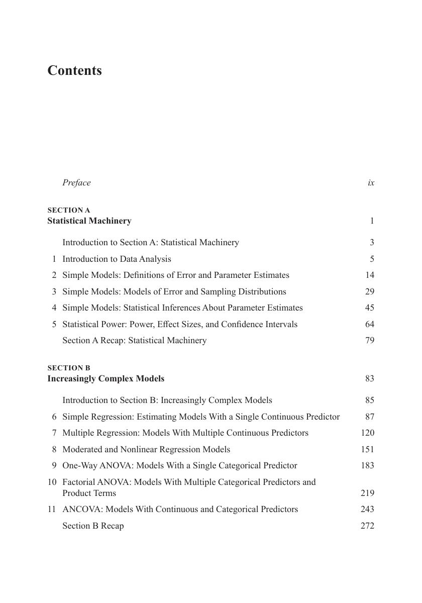 Preview page 8 of eBook Data Analysis A Model Comparison Approach to Regression, ANOVA, and Beyond 4th Edition By Joshua Correll, Abigail