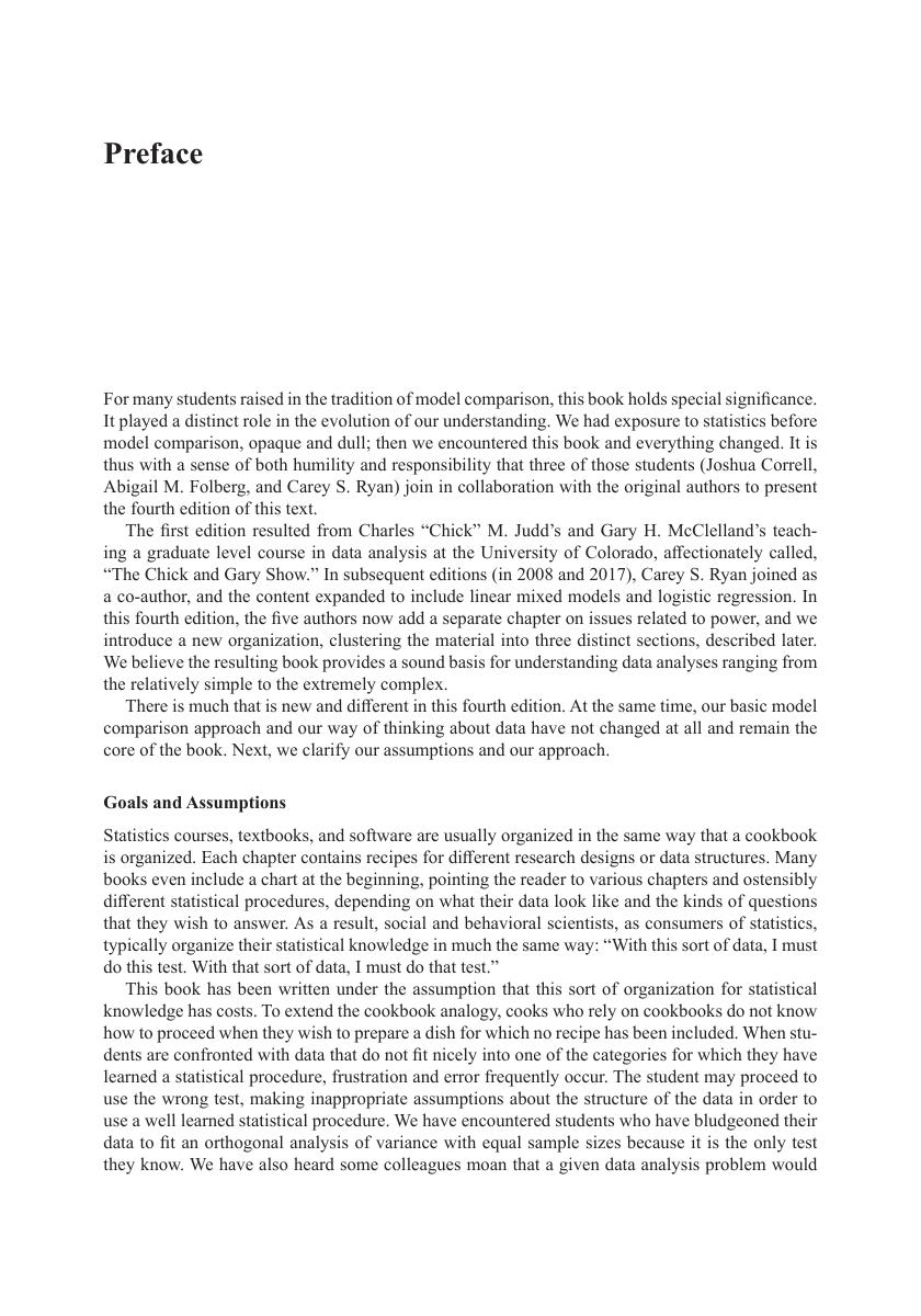 Preview page 10 of eBook Data Analysis A Model Comparison Approach to Regression, ANOVA, and Beyond 4th Edition By Joshua Correll, Abigail