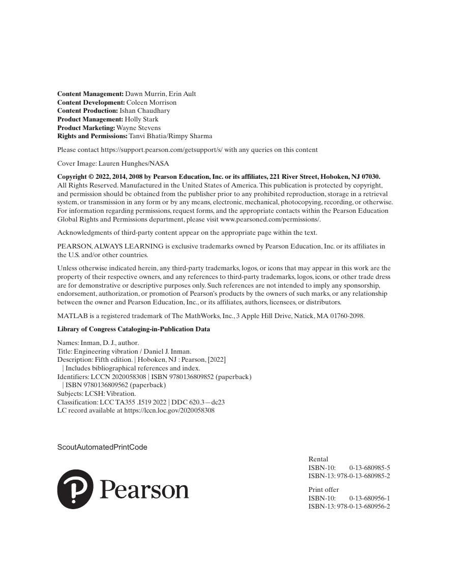Preview page 3 of eBook Engineering Vibration 5th Edition By Daniel Inman