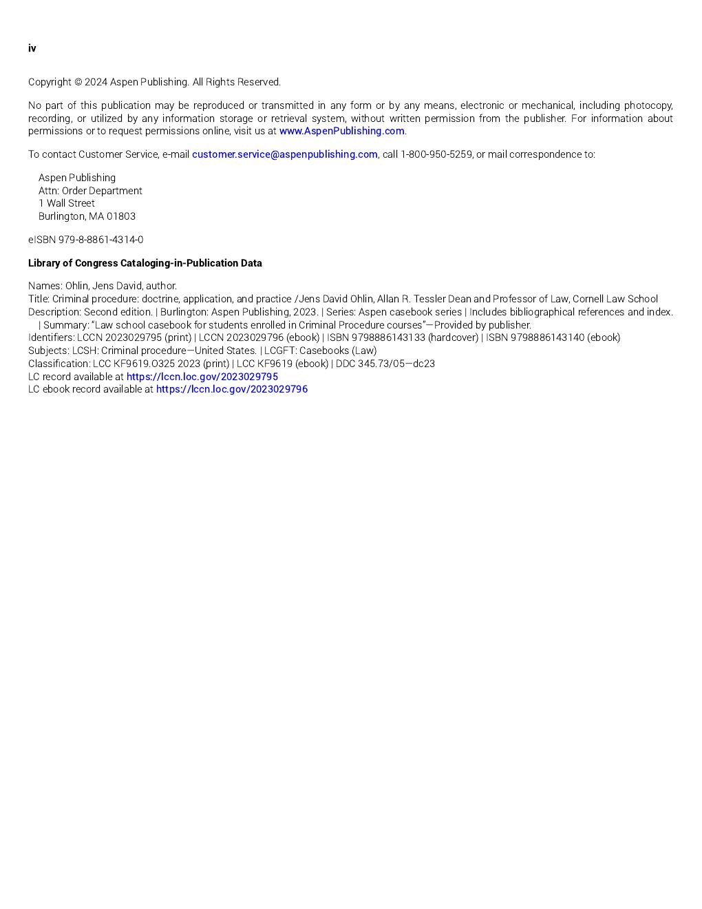 Preview page 5 of Criminal Procedure Doctrine Application and Practice 2nd Edition By Ohlin eBook PDF